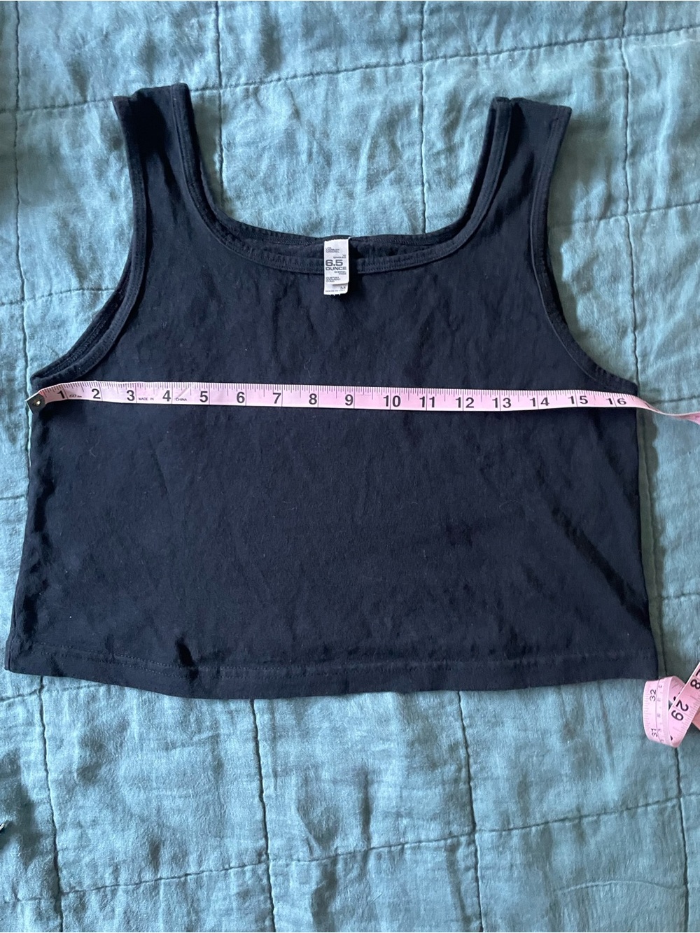 Los Angeles Apparel Black Cropped Tank Top